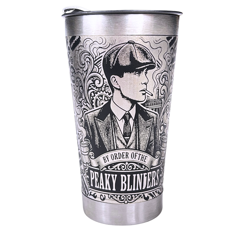 Copo Térmico Peaky Blinders | Gravação a Laser 360° Permanente | 475ml | Presente Exclusivo