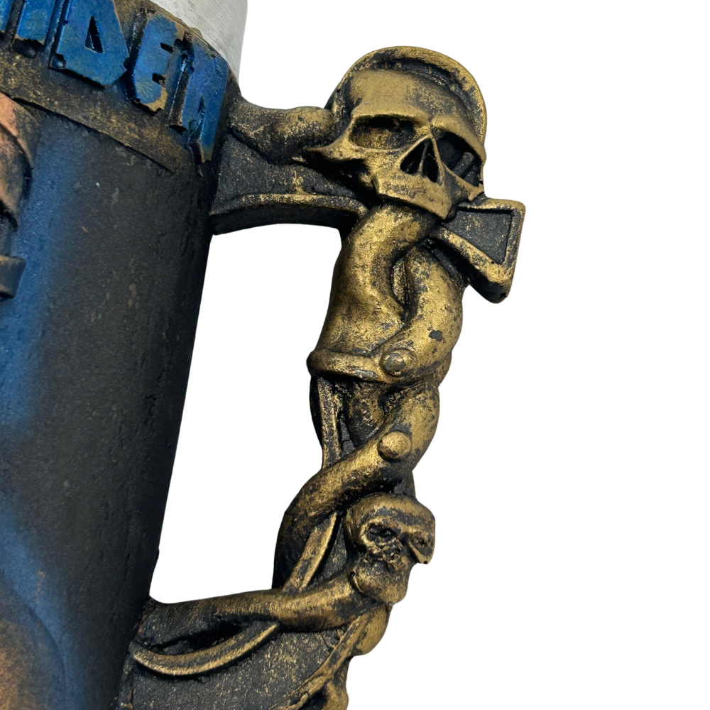 Caneca Iron Maiden Powerslave | Eddie Farão Egípcio | Alça Caveira | 500ml | Aço Inox