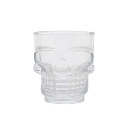 Kit 6 Mini Copos Dose Caveira de Vidro | Shot Glass 50ml | Presente para Apreciadores