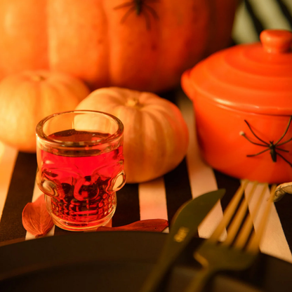 Kit 6 Mini Copos Dose Caveira de Vidro | Shot Glass 50ml | Presente para Apreciadores