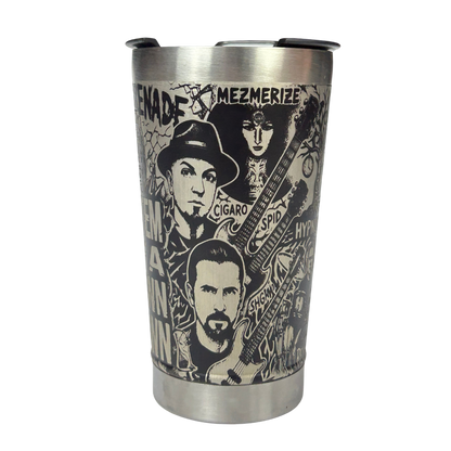 Copo Térmico System of a Down | Gravação a Laser 360° Permanente | 475ml | Presente para Fãs de Metal