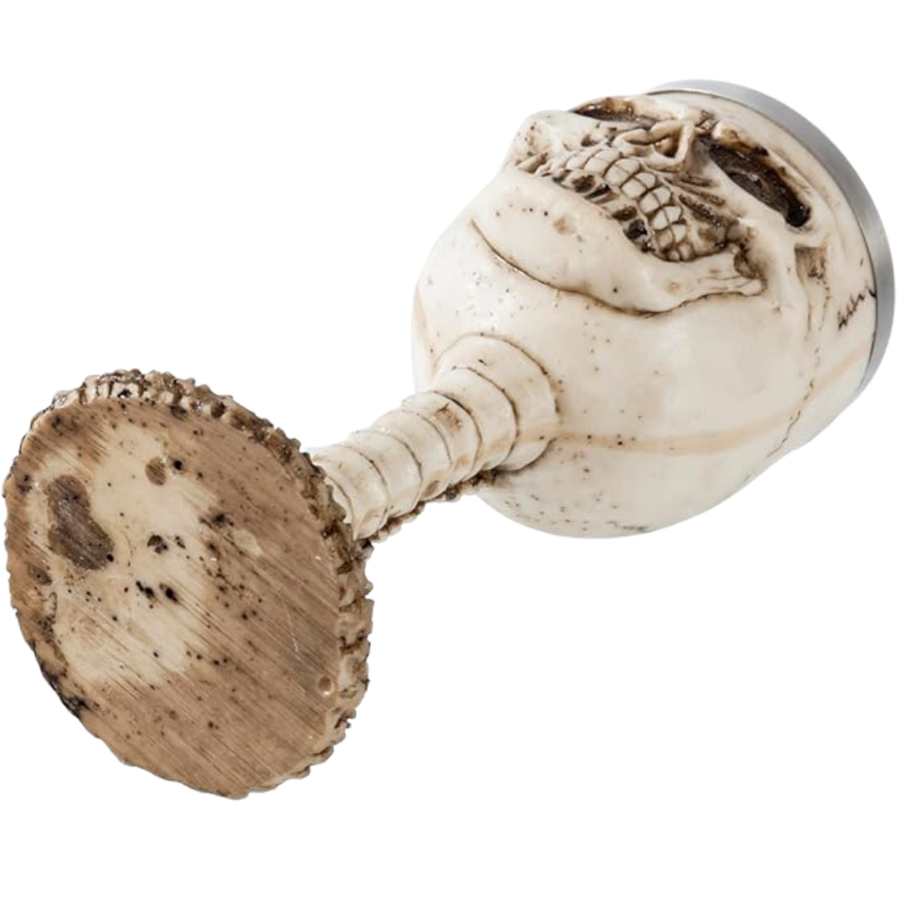 Taça Caveira Gótica | Cálice de Aço Inoxidável | 19cm | Design Medieval | Presente Único