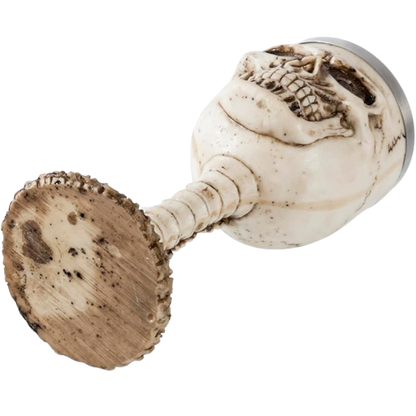 Taça Caveira Gótica | Cálice de Aço Inoxidável | 19cm | Design Medieval | Presente Único