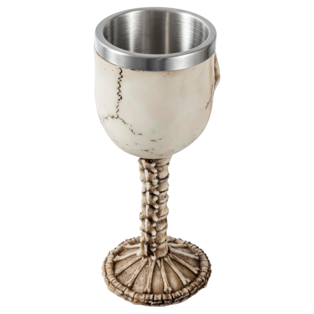 Taça Caveira Gótica | Cálice de Aço Inoxidável | 19cm | Design Medieval | Presente Único