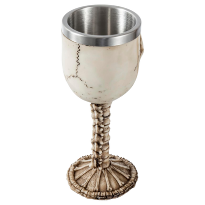 Taça Caveira Gótica | Cálice de Aço Inoxidável | 19cm | Design Medieval | Presente Único